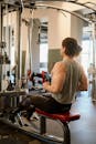 Man Exercising at a Gym