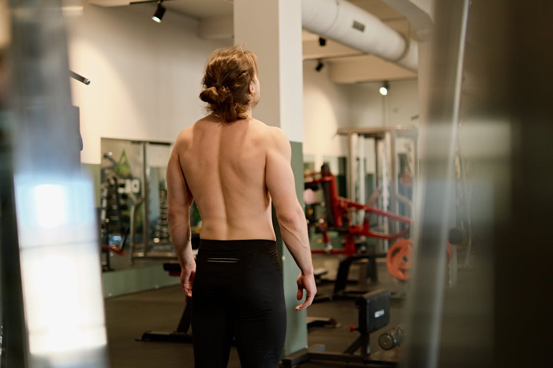 Free Topless Man at a Gym Stock Photo