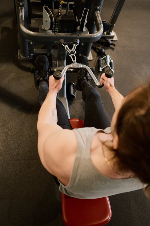 Man Exercising at a Gym