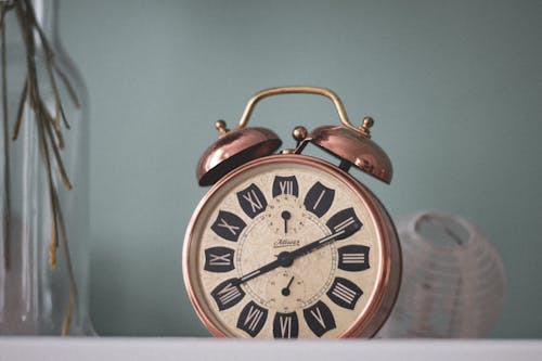 Close-Up Shot of an Alarm Clock 