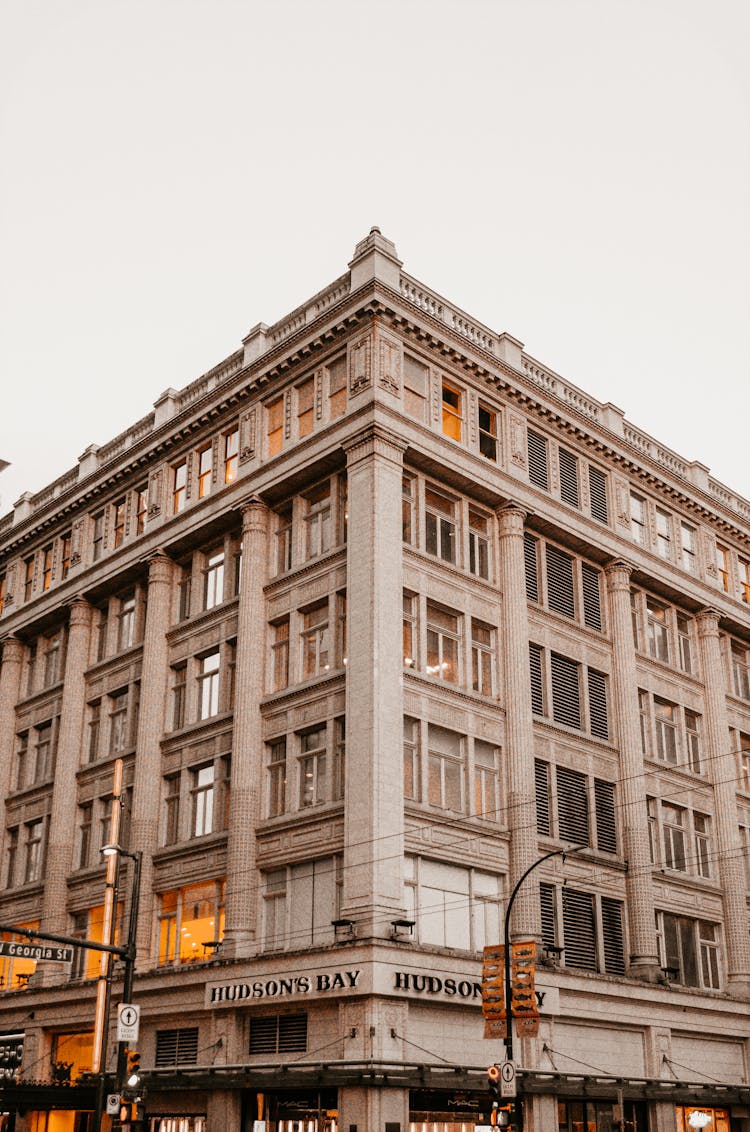 Classic Building Of Store On Street Corner