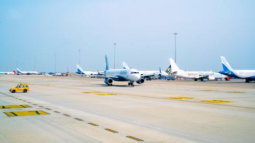 Free Airplanes at the Airport Stock Photo