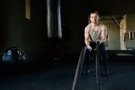 Man Exercising at a Gym