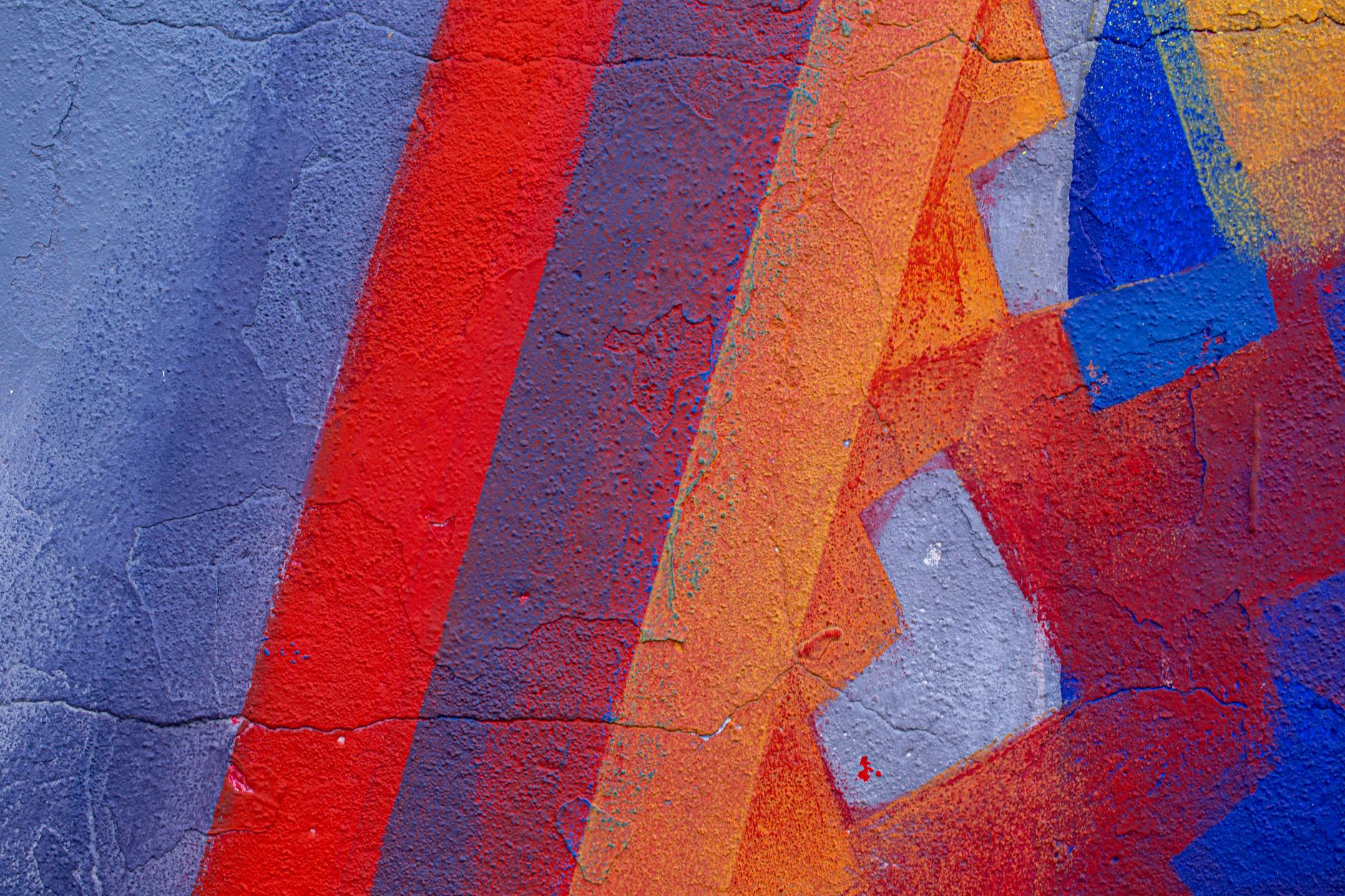 Un muro pintado de colores