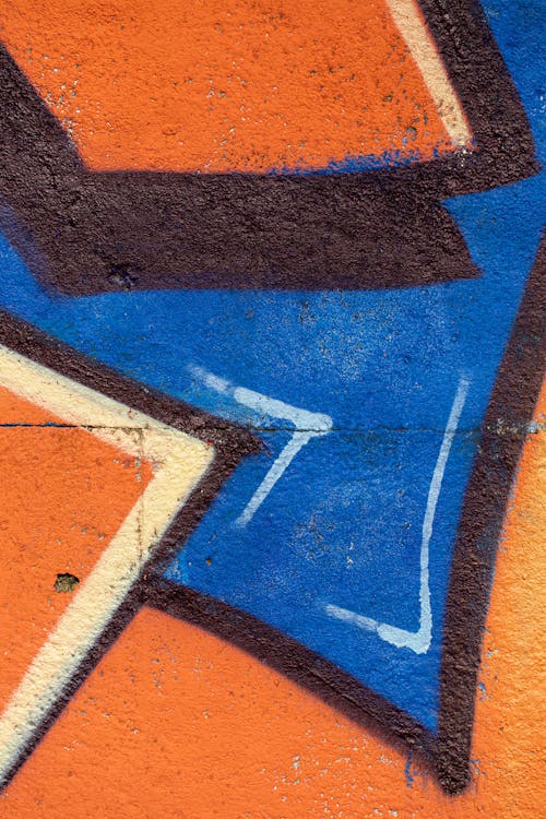 Close-Up Shot of a Painted Wall