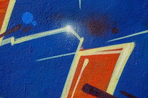 Close-Up Shot of a Painted Wall