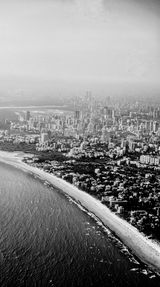 Mumbai's coastline from above