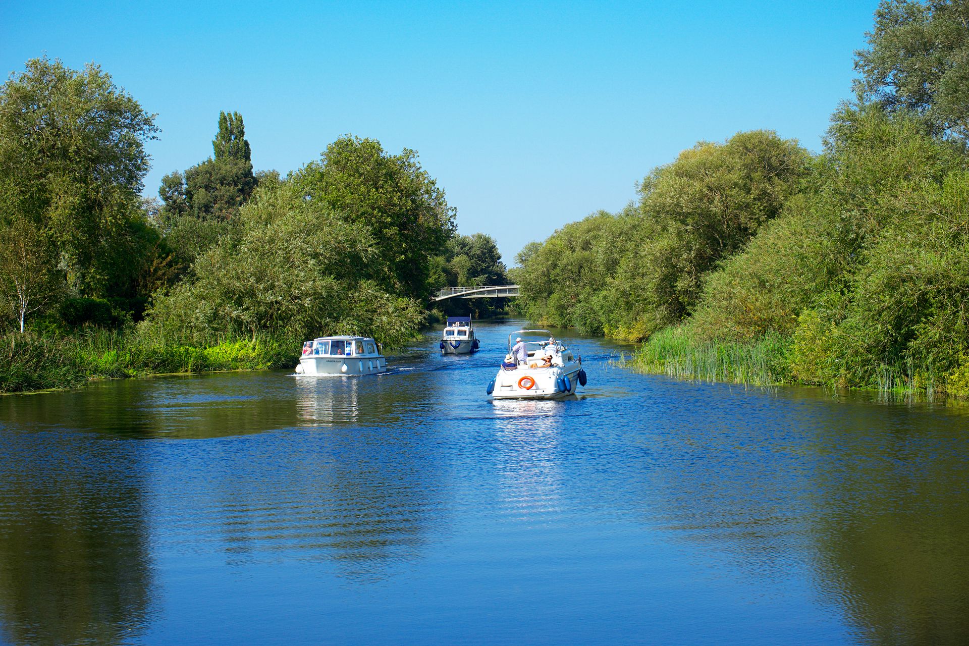 La vista del río de la ciudad de Wisbech, en Cambridgeshire