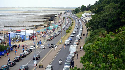 Aerial View of Cars on the Road