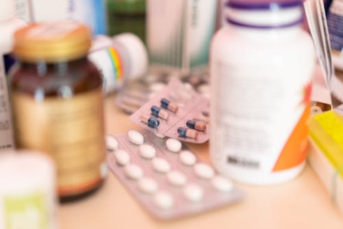 Close-Up Shot of Different Medicines