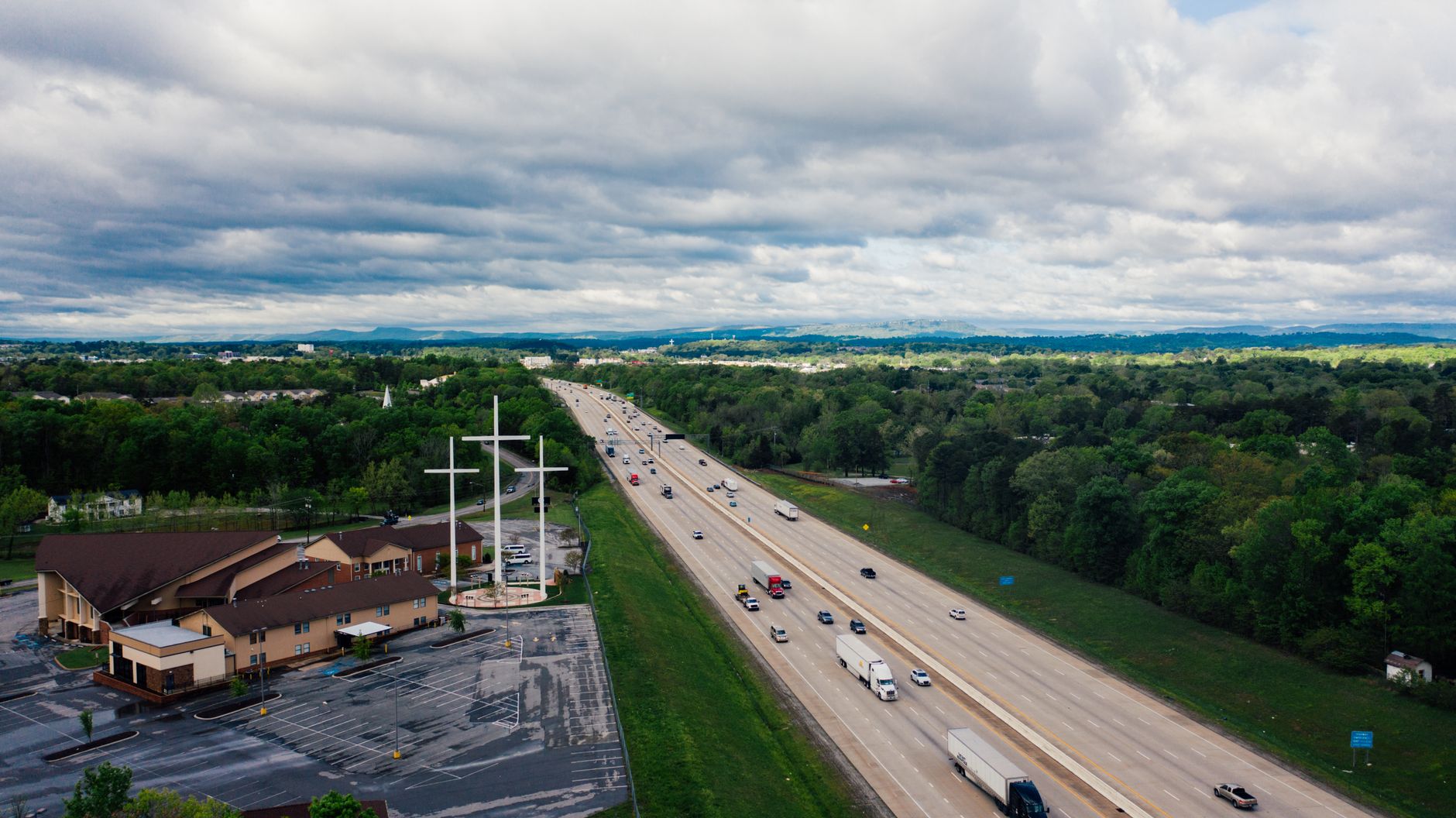 Interstate 24 exit near Pleasant View, Tennessee