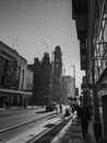 Grayscale Photo of City Buildings