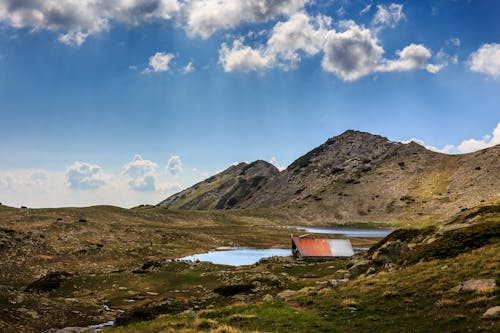 Brown Mountain Under the Blue Sky