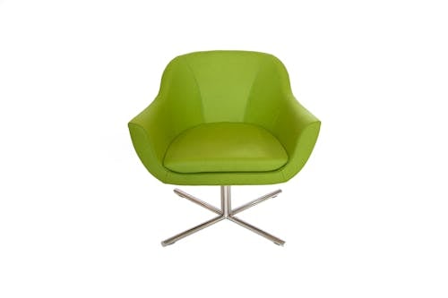Free Green Padded Armchair in Close Up Shot Stock Photo