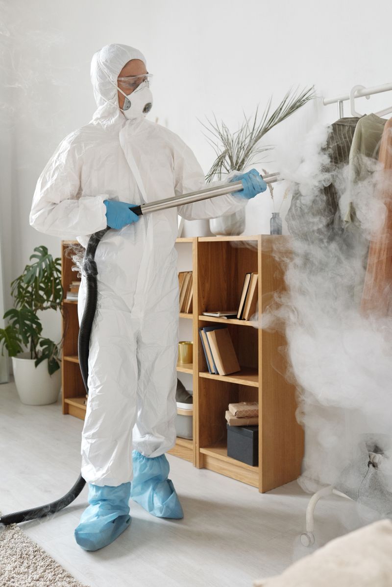 Professional African fumigation worker