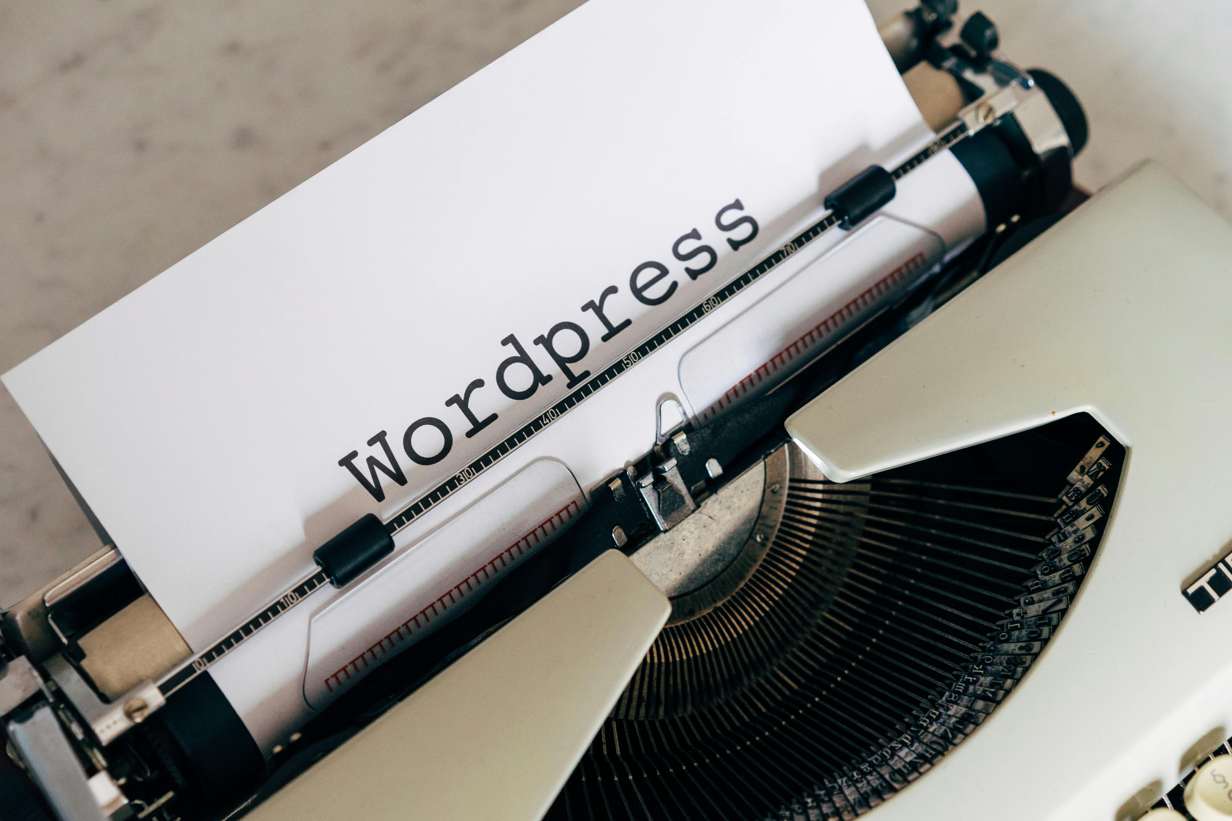 White Vintage Typewriter With Paper