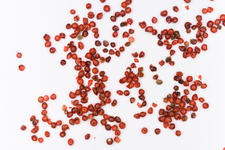 Rotten Cranberries On White Background