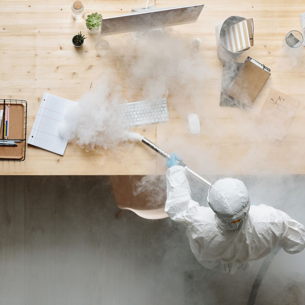 Kitchen Spraying in Ladywell — dust sheets down and the room fully protected