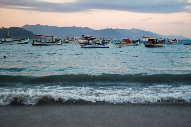 Crashing Waves On A Sea Shore