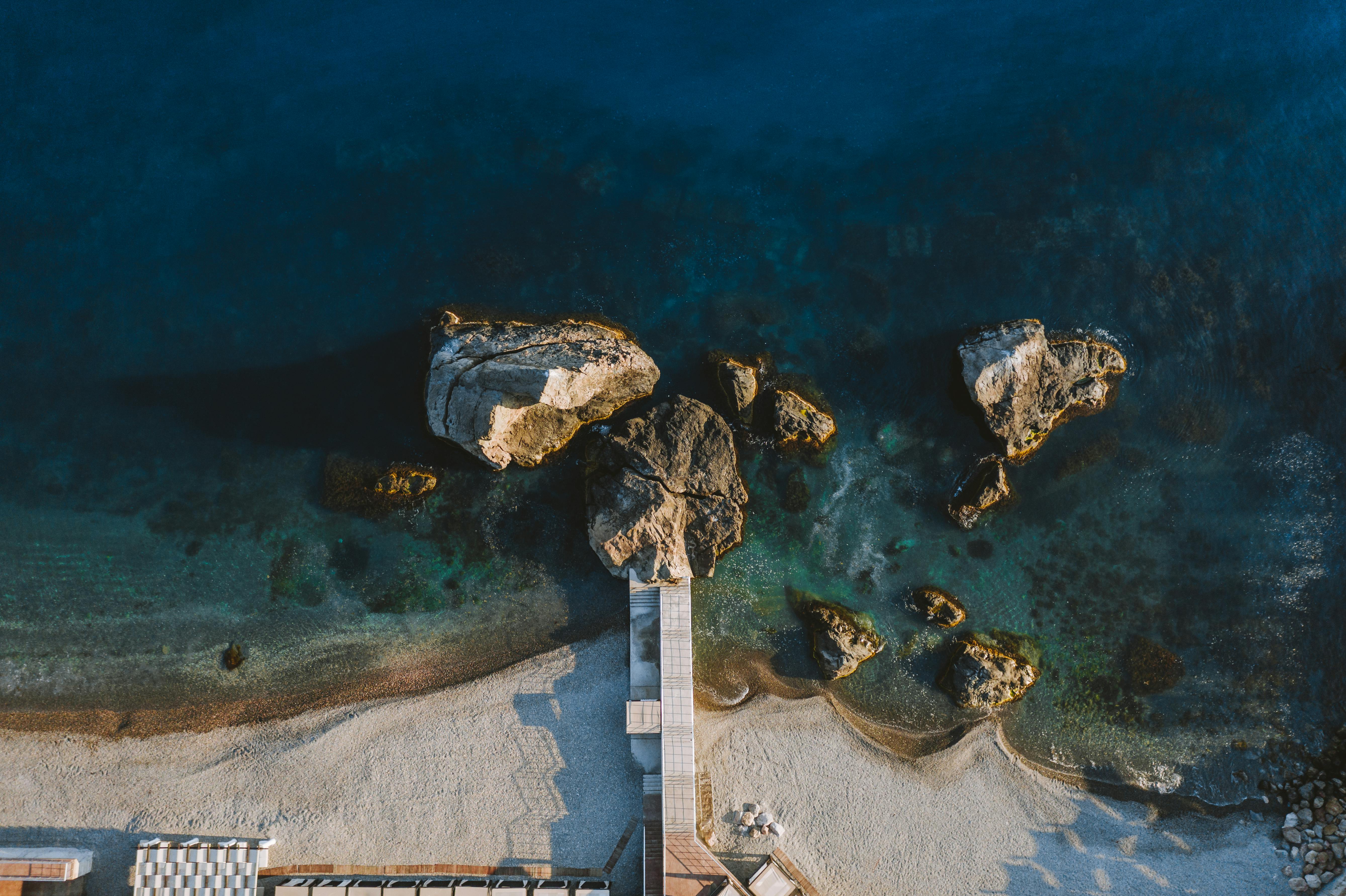 aerial view of a beach