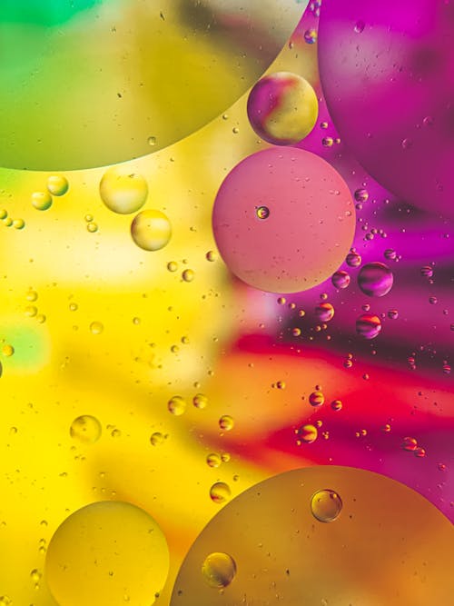 Free stock photo of abstract oil painting, bright colours, bubble