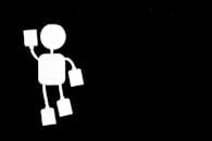 White Cable Ports on Black Background