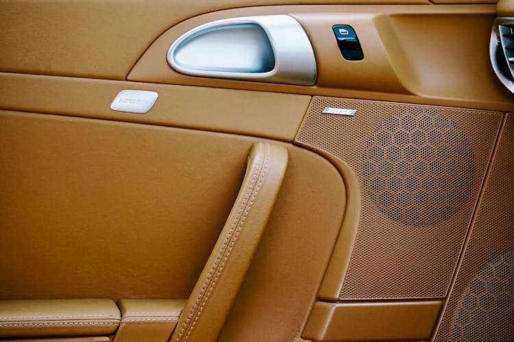 Brown Leather Car Door Interior