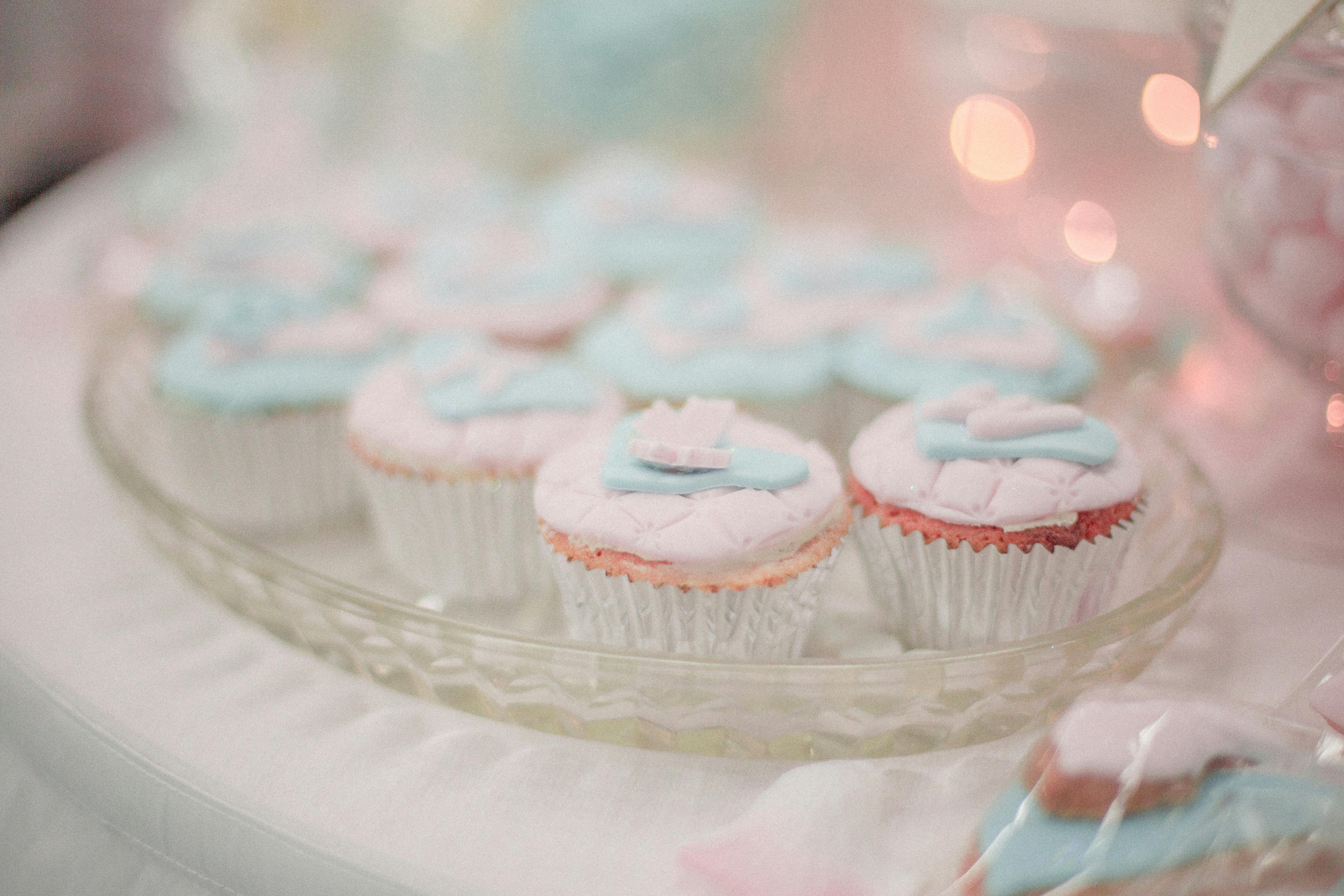 Elegant pastel cupcakes exquisitely decorated, perfect for celebrations.