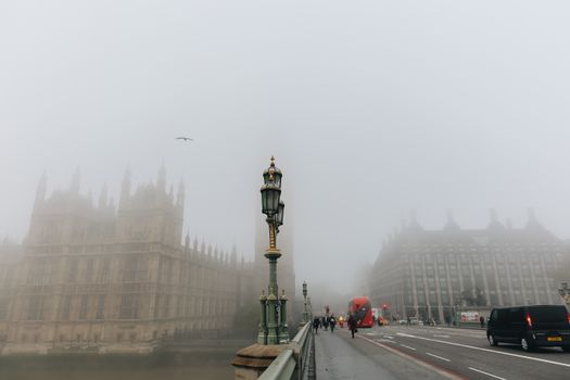 foggy london street