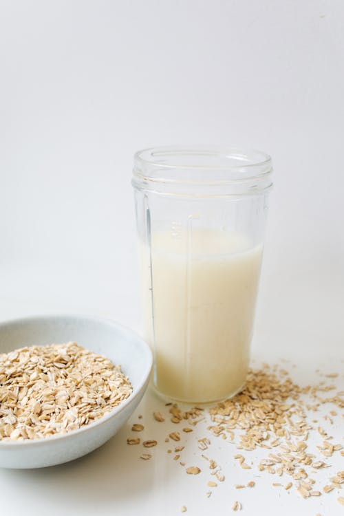 Free Milk in Clear Glass Jar Stock Photo