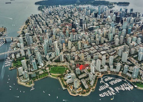 Aerial View of City Buildings