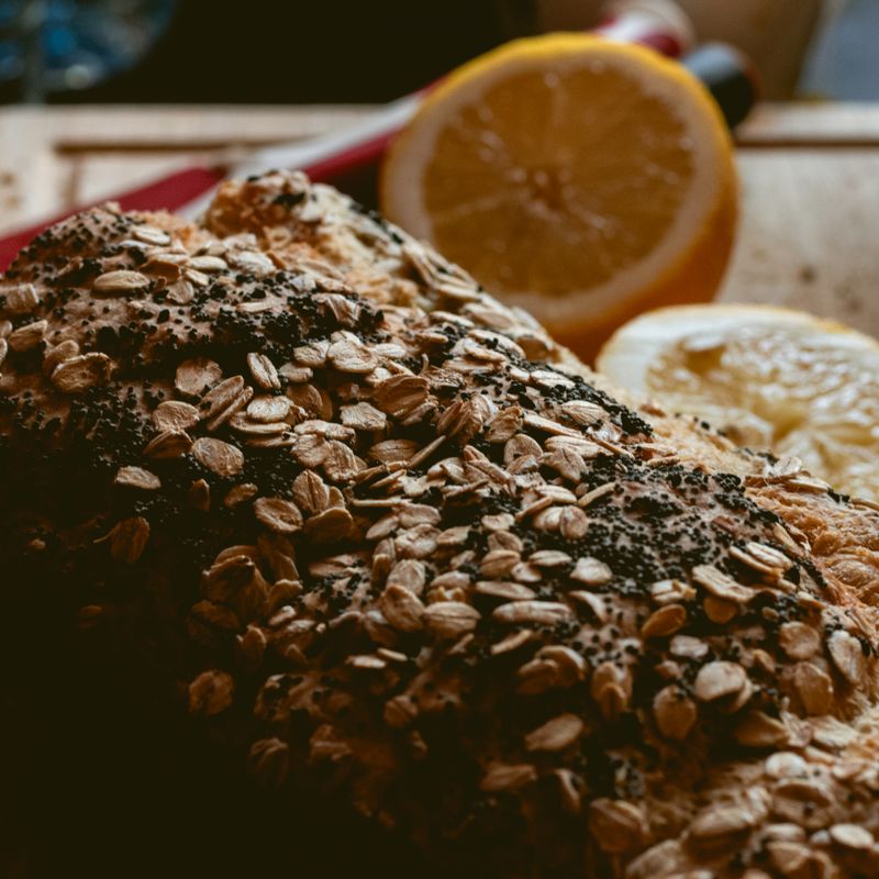 Vegan Sourdough Lemon Poppy Seed Discard Loaf