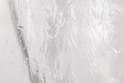 Water hardness mineral deposits on surface