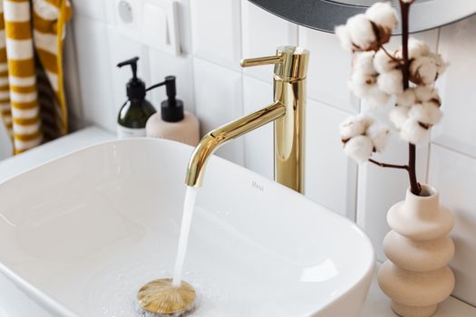 Water Running on Faucet