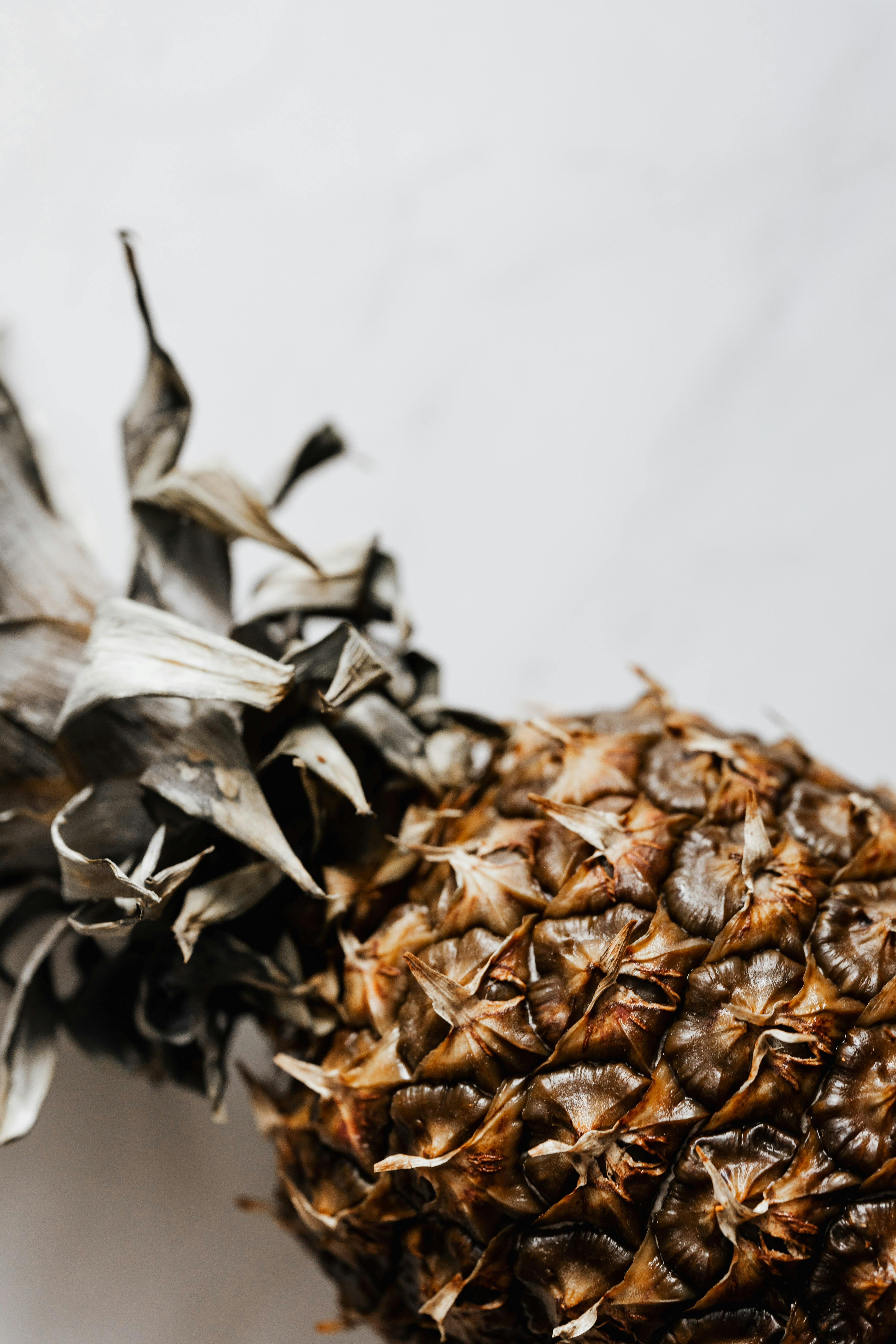 fresh whole pineapple on white background