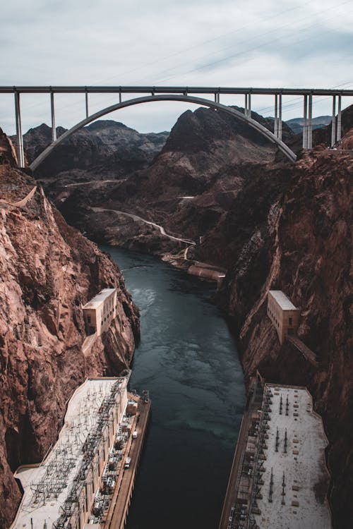 Základová fotografie zdarma na téma infrastruktura, letecké záběry, most