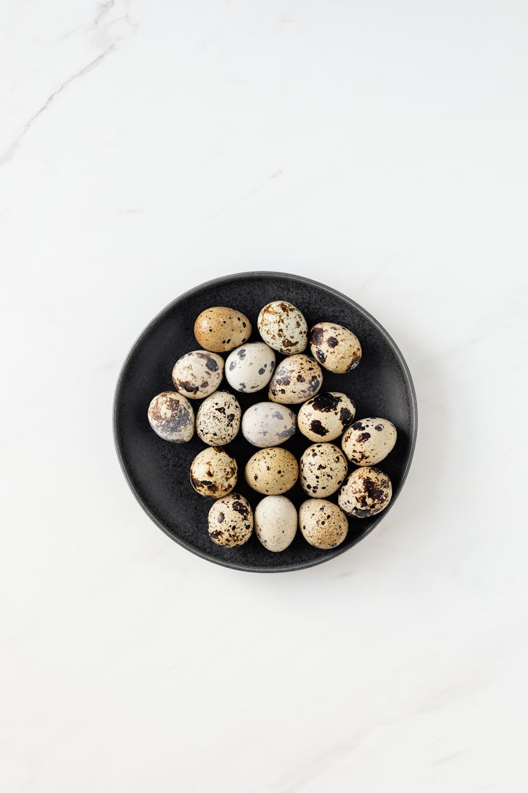 Bowl With Fresh Quail Eggs