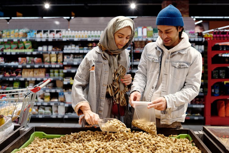 Couple Buying Peanuts