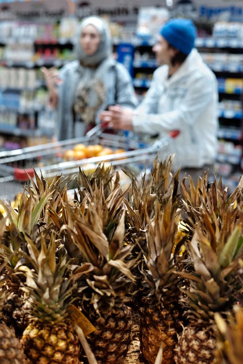 Pineapples at a Supermarket