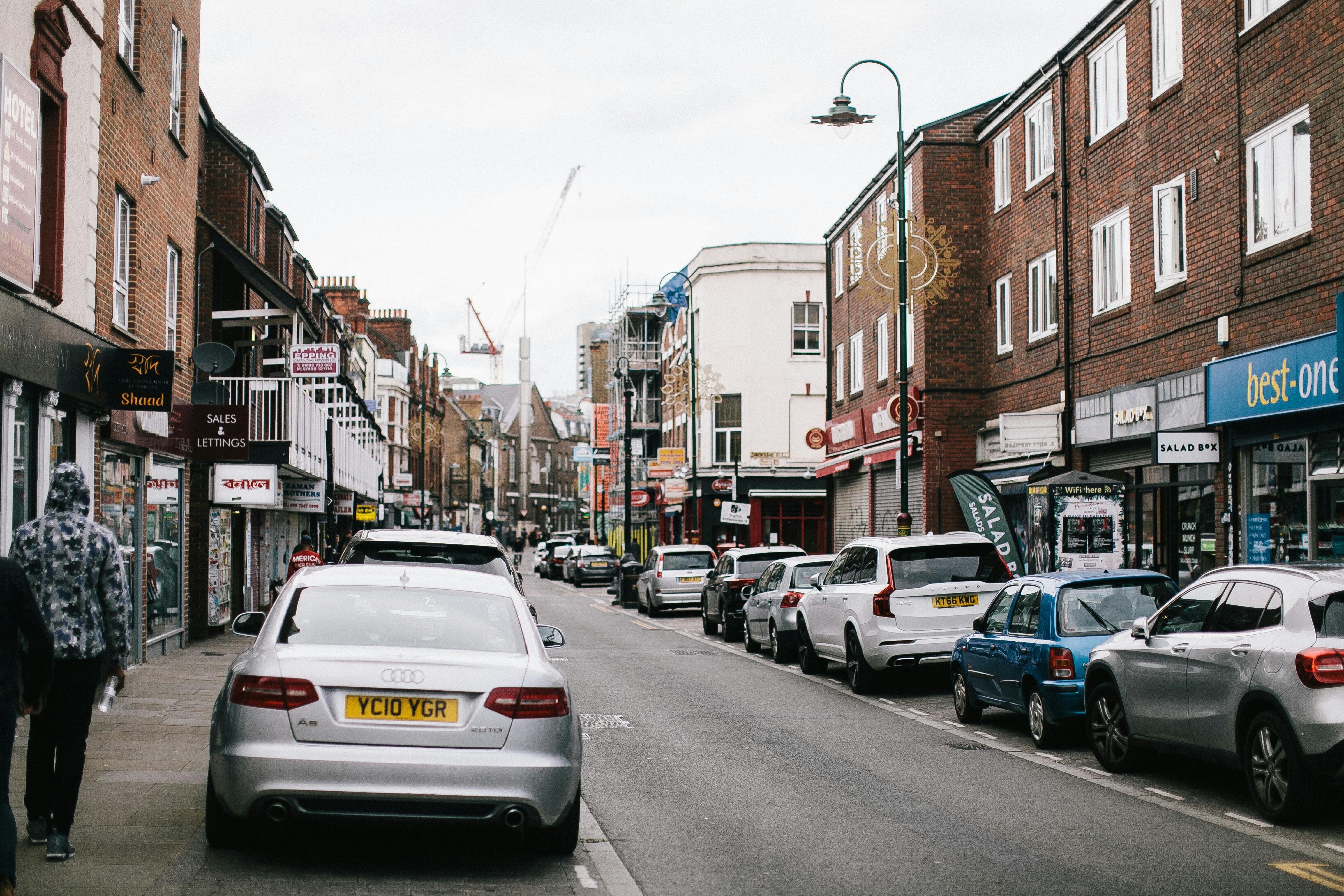 cars parked on side of the road