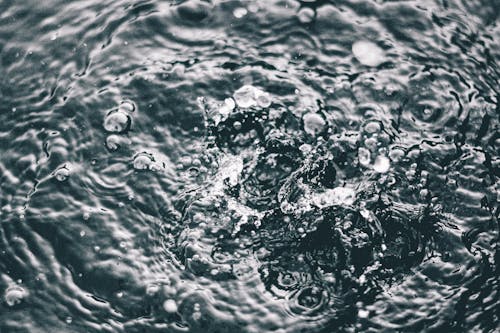 Water Drops on Body of Water