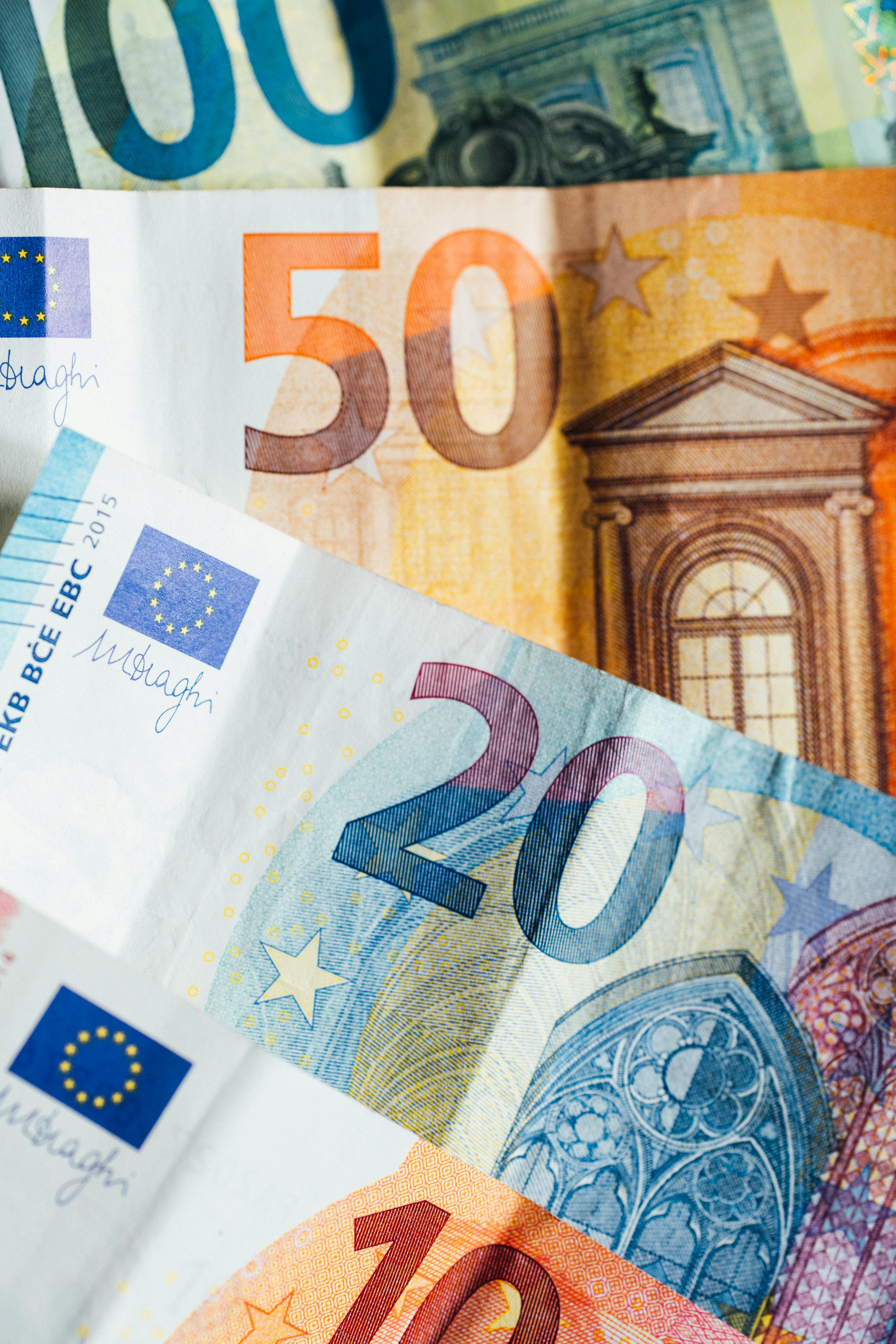 photo of european banknotes