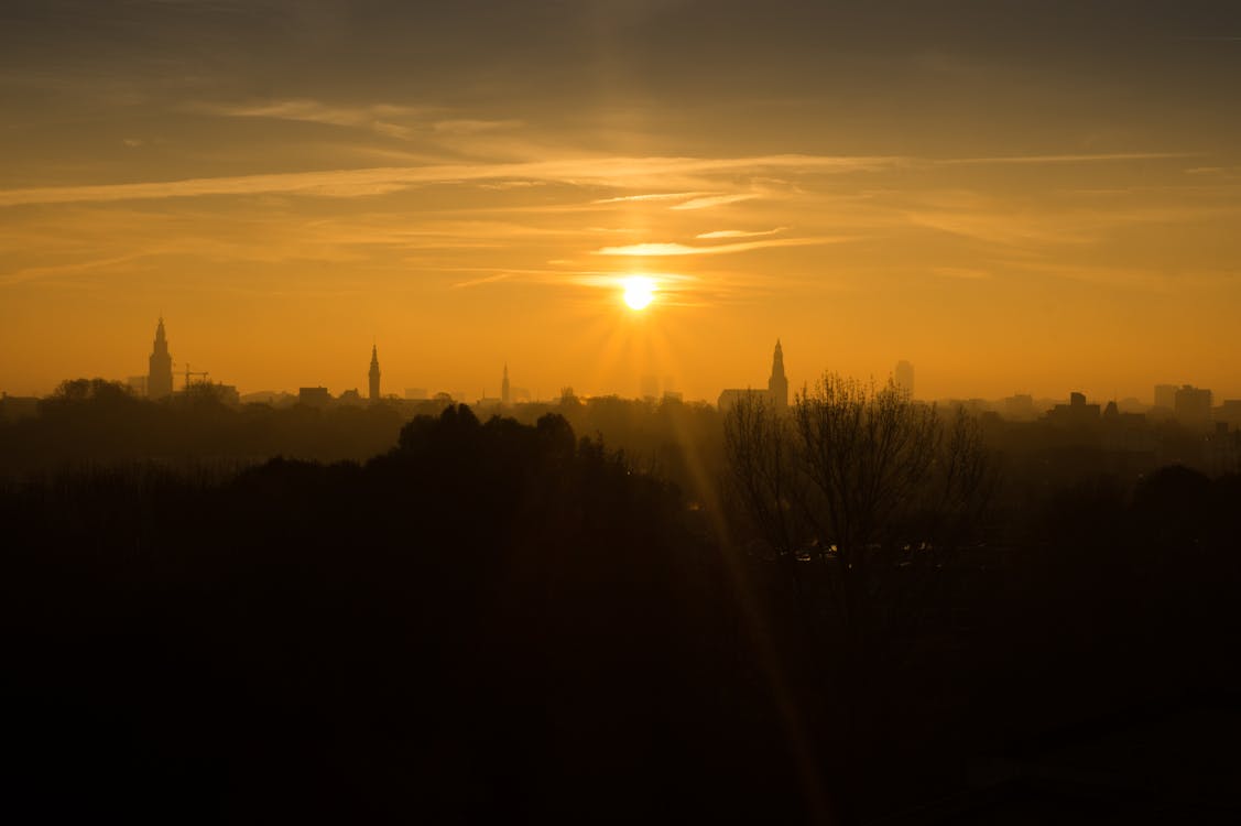 бесплатная Бесплатное стоковое фото с апельсин, восход, закат Стоковое фото