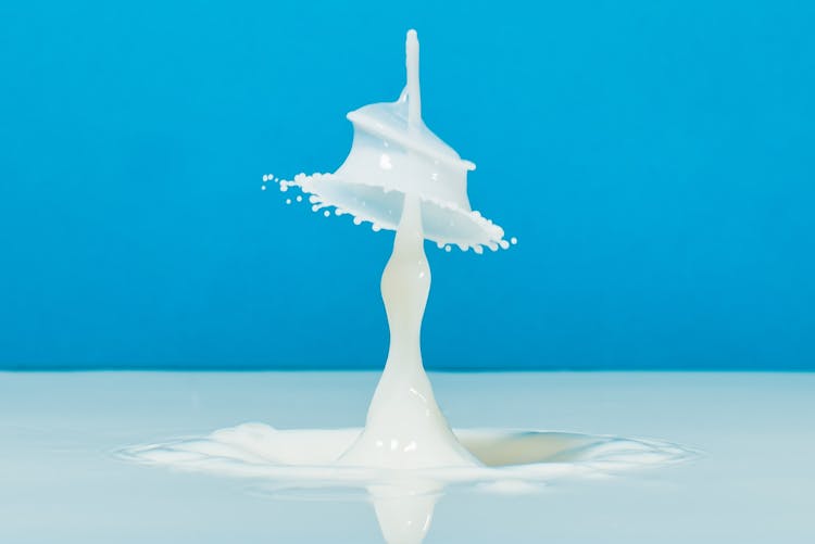 Freeze Frame Of A Milk Splash