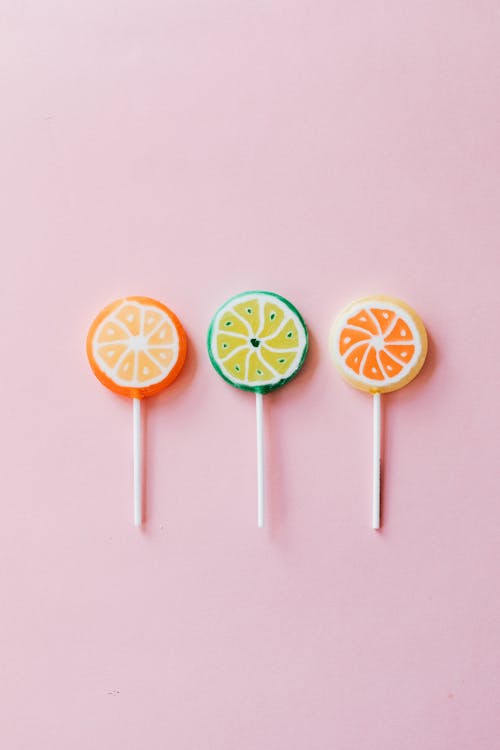Free Multicolored candies on plastic sticks Stock Photo