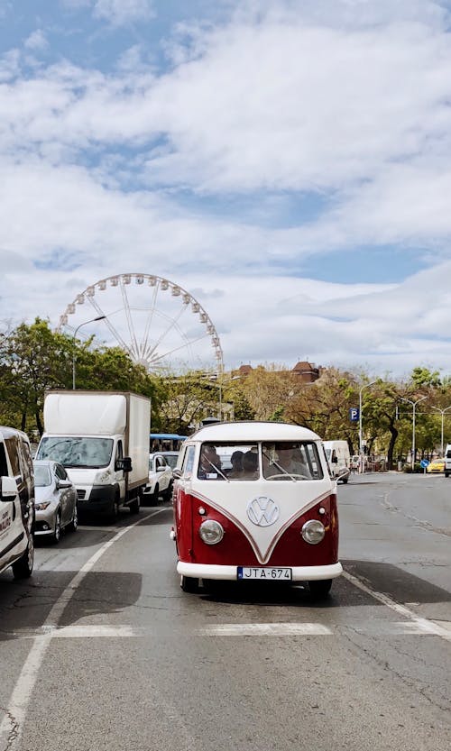 Photo of VW Bus on Road