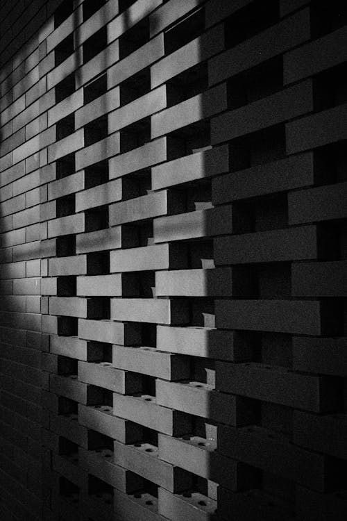 Moncohrome Photo of Brick Wall 