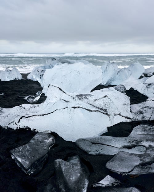 Rocks and Ice on Sea Shore