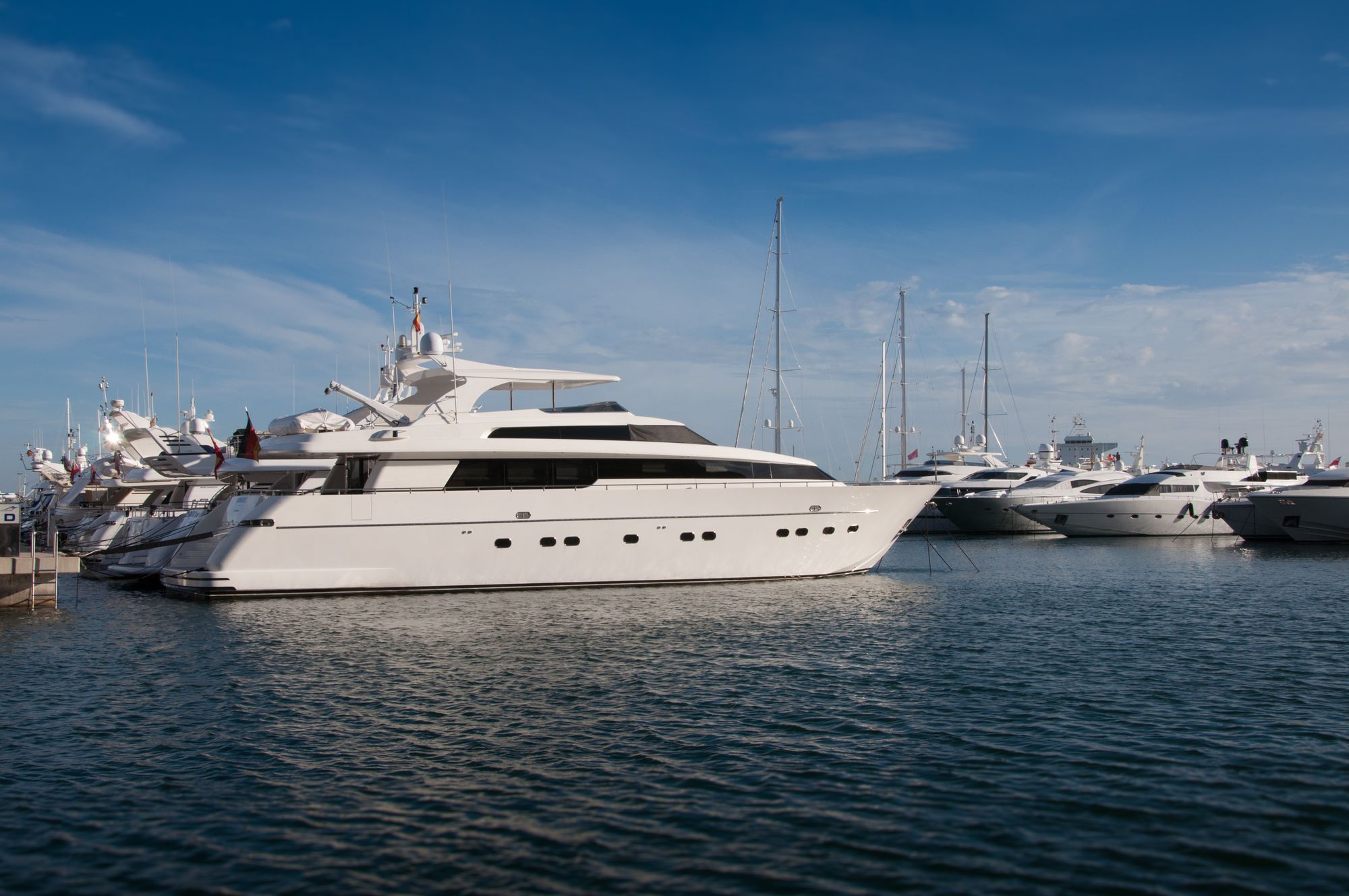 Yachts ashore in a shipyard