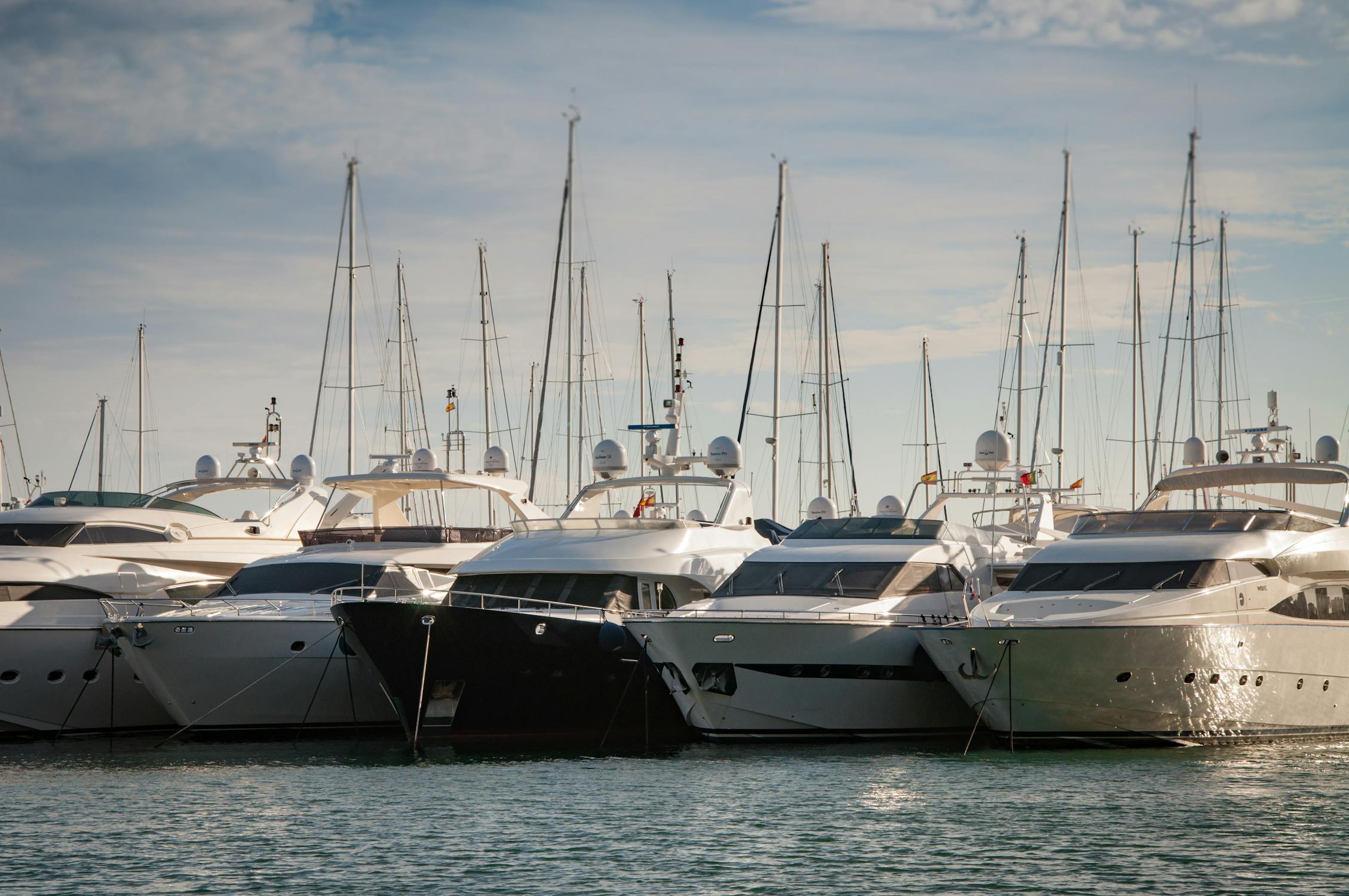 five yachts